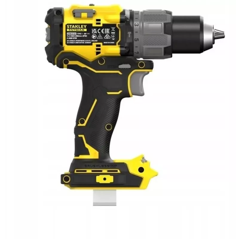 STANLEY FATMAX SFMCD726D2T 18V Brushless Cordless Combi Drill (2x 2.0Ah Batteries, Charger, TSTAK Case)