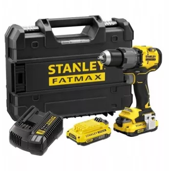 STANLEY FATMAX SFMCD726D2T 18V Brushless Cordless Combi Drill (2x 2.0Ah Batteries, Charger, TSTAK Case)