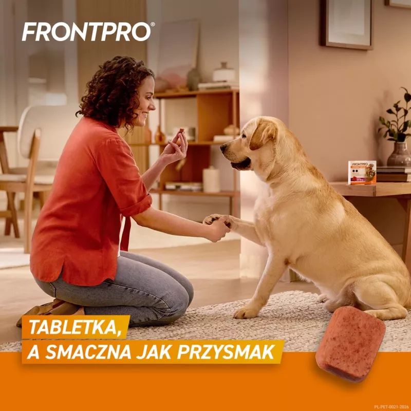 FRONTPRO Flea and Tick Tablets for Dogs (25-50 kg) - 3x 136 mg Afoxolaner Chewable Tablets