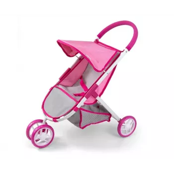 MILLY MALLY Dolls Pram Susie Prestige - Pink/Grey/White
