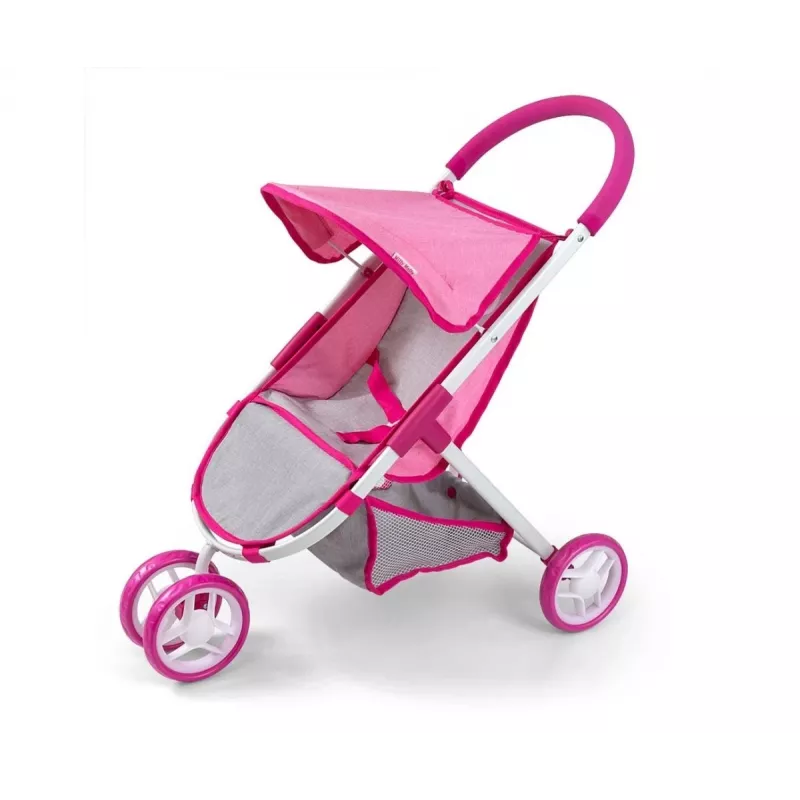 MILLY MALLY Dolls Pram Susie Prestige - Pink/Grey/White
