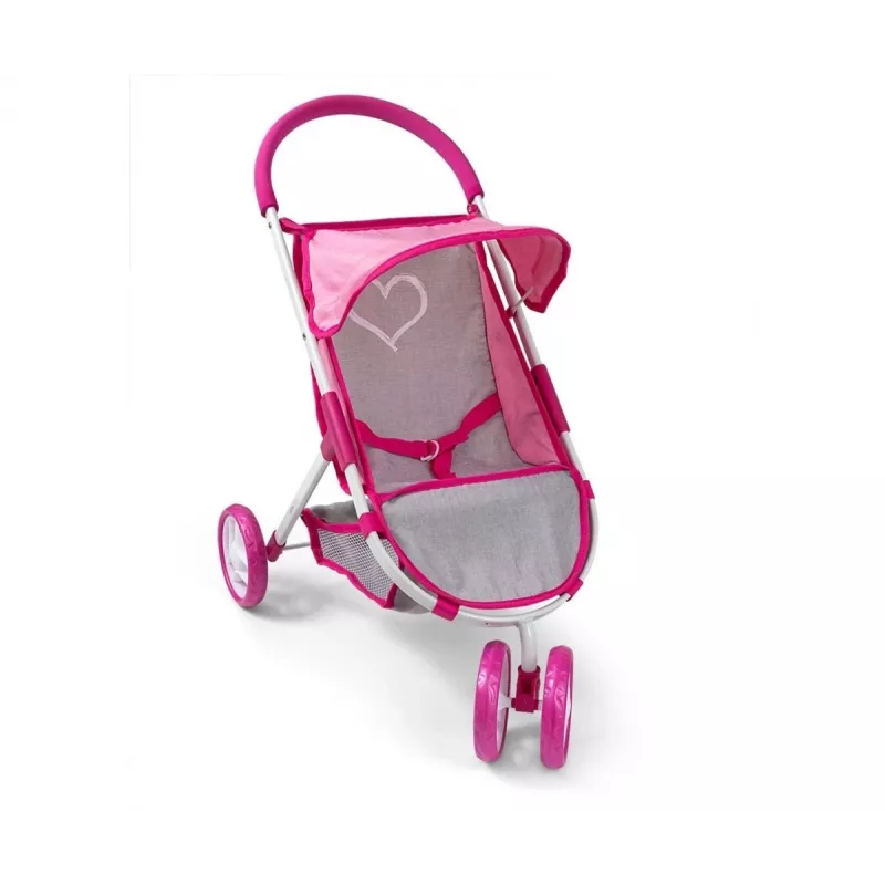 MILLY MALLY Dolls Pram Susie Prestige - Pink/Grey/White