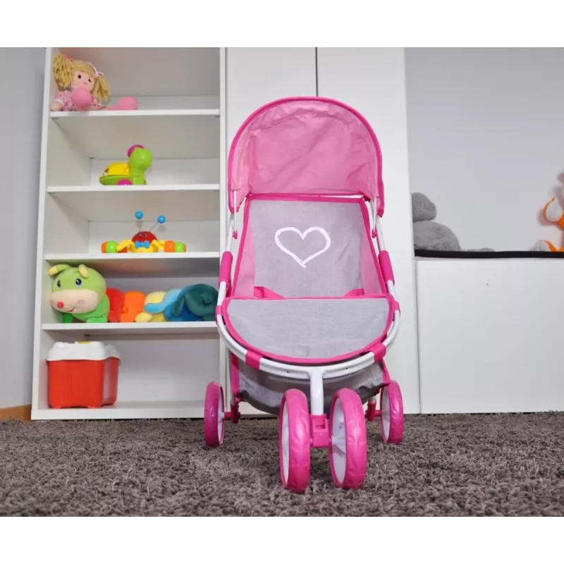 MILLY MALLY Dolls Pram Susie Prestige - Pink/Grey/White