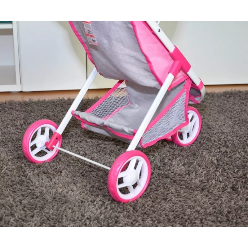MILLY MALLY Dolls Pram Susie Prestige - Pink/Grey/White