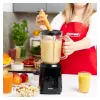 MPM MBL-37 Blender, 500 W, 1.5 L Glass Jug, Stainless Steel Blade, 2 Speeds, Pulse Function, Ice Crushing, Black