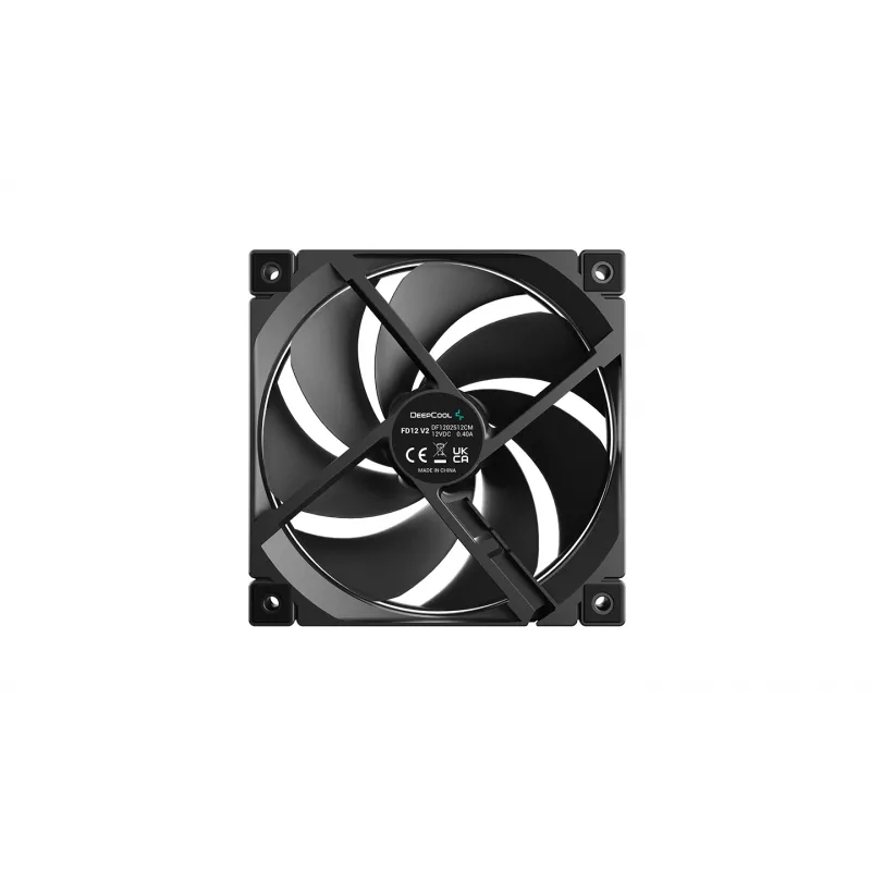 Deepcool FD12 V2 120mm Black Case Fan, 4-Pin PWM, Fluid Dynamic Bearing