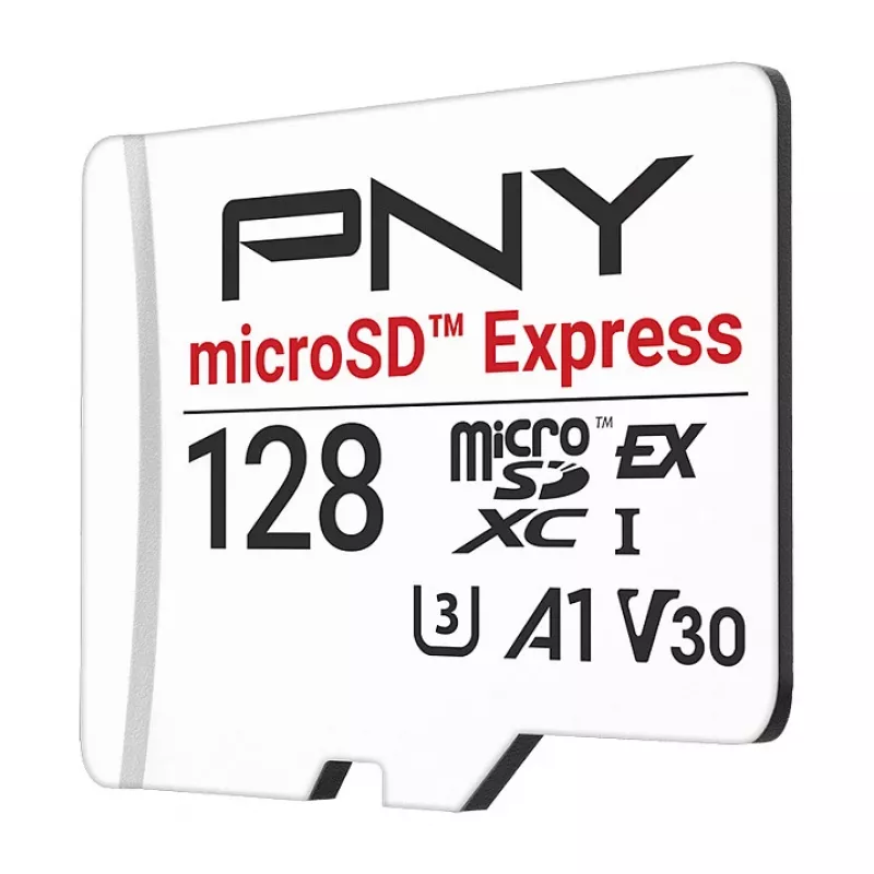 PNY 128GB microSDXC Express Card UHS-I U3 V30 A1 with SD Adapter