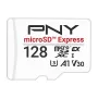 PNY 128GB microSDXC Express Card UHS-I U3 V30 A1 with SD Adapter