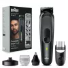Braun MGK7491 17-in-1 Multi-Grooming Style Kit, Black/Silver, Cordless, Li-Ion, 100 min Runtime