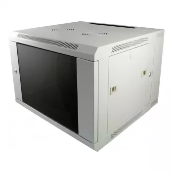 ALLNET 19 inch Wall-Mount Enclosure 12U 1-Piece Depth 450mm Light Grey Flat Pack SMA Series