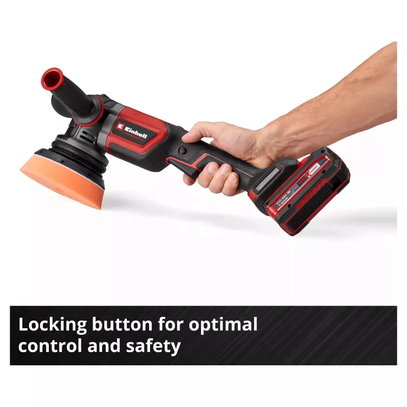 EINHELL Professional Cordless Random Orbital Polisher CP-EP 18/125 Li BL-Solo, 18V, 125mm, Red/Black, Bare Tool