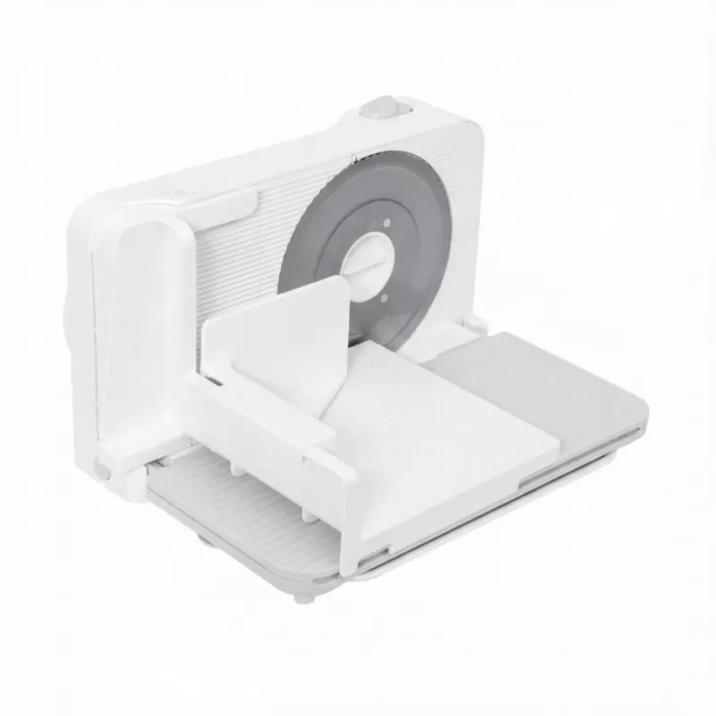 SMAPP 393.5 Electric Food Slicer, Foldable, 150W, Stainless Steel Blade, White
