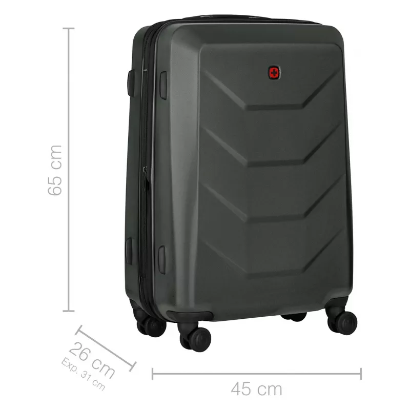 WENGER Prymo Medium Hardside Case (Anthracite, 59 Liters)