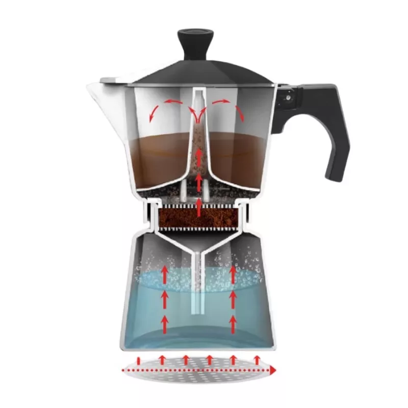 Maestro Granite MR-1667-9 Stovetop Espresso Maker 450ml 9 Cups