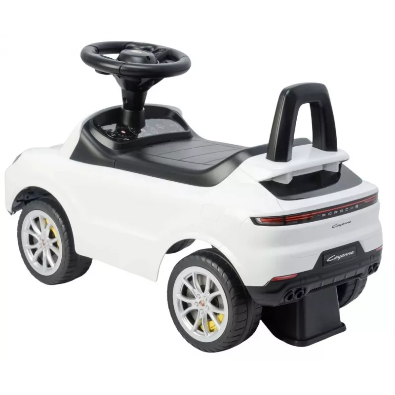 MILLY MALLY Kids Vehicle Porsche Cayenne S White - Electric Ride-On Car with 12V Battery, Remote Control, LED Lights