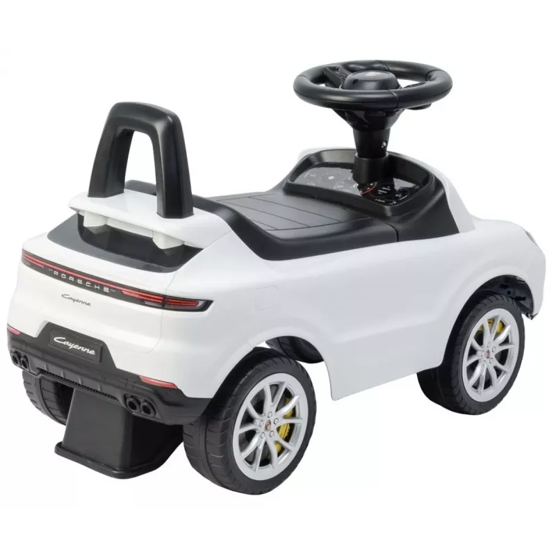 MILLY MALLY Kids Vehicle Porsche Cayenne S White - Electric Ride-On Car with 12V Battery, Remote Control, LED Lights