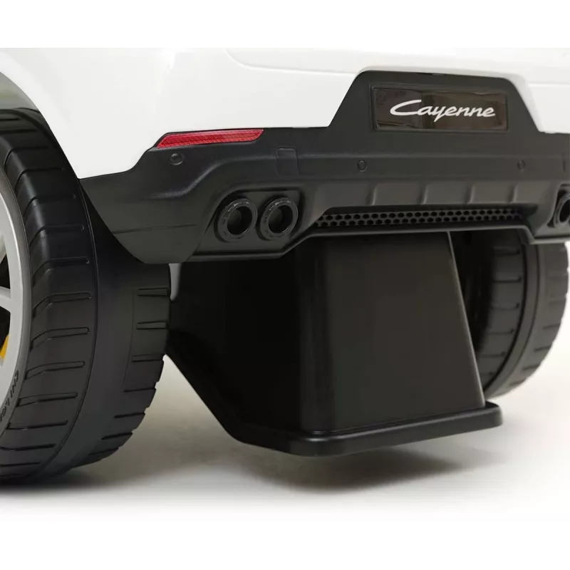 MILLY MALLY Kids Vehicle Porsche Cayenne S White - Electric Ride-On Car with 12V Battery, Remote Control, LED Lights