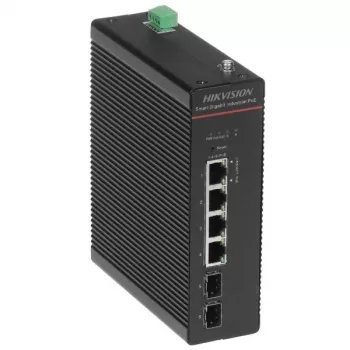 Hikvision DS-3T1506HP-SI-4P2F(O-STD)/NO POWER UNIT - Unmanaged Gigabit PoE++ Switch - 4 PoE+ Ports + 2 SFP Uplink - 60W Budget