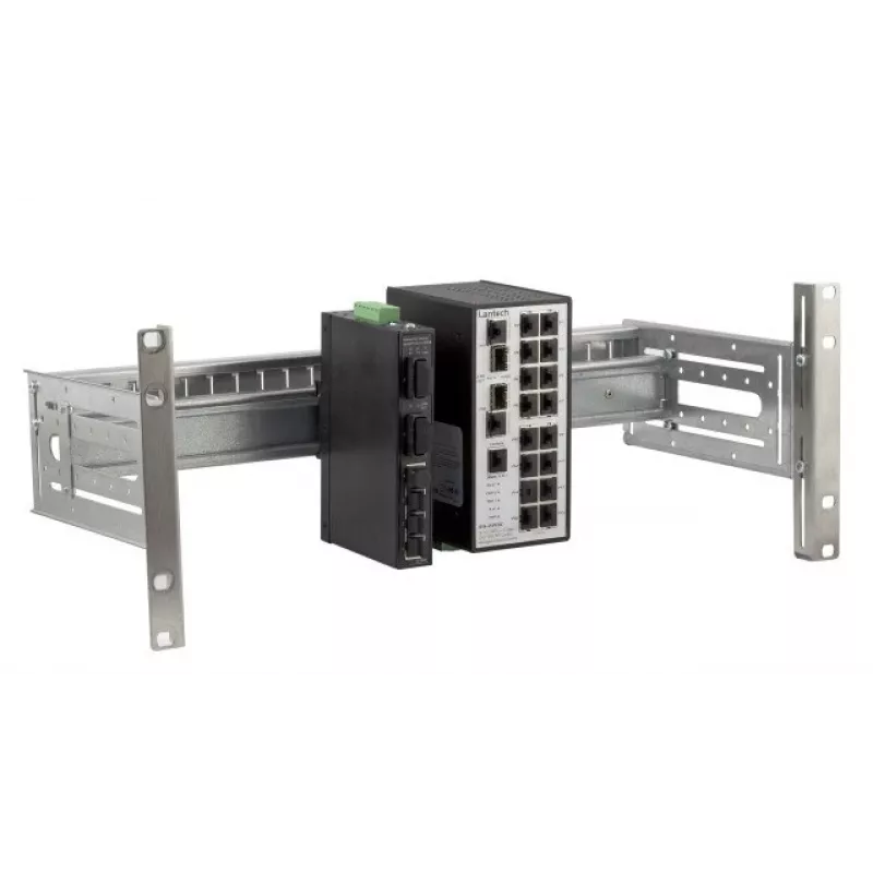 EFB Elektronik Universal DIN-Rail Holder 4U 19 inch Rack Panel for DIN Rail Devices