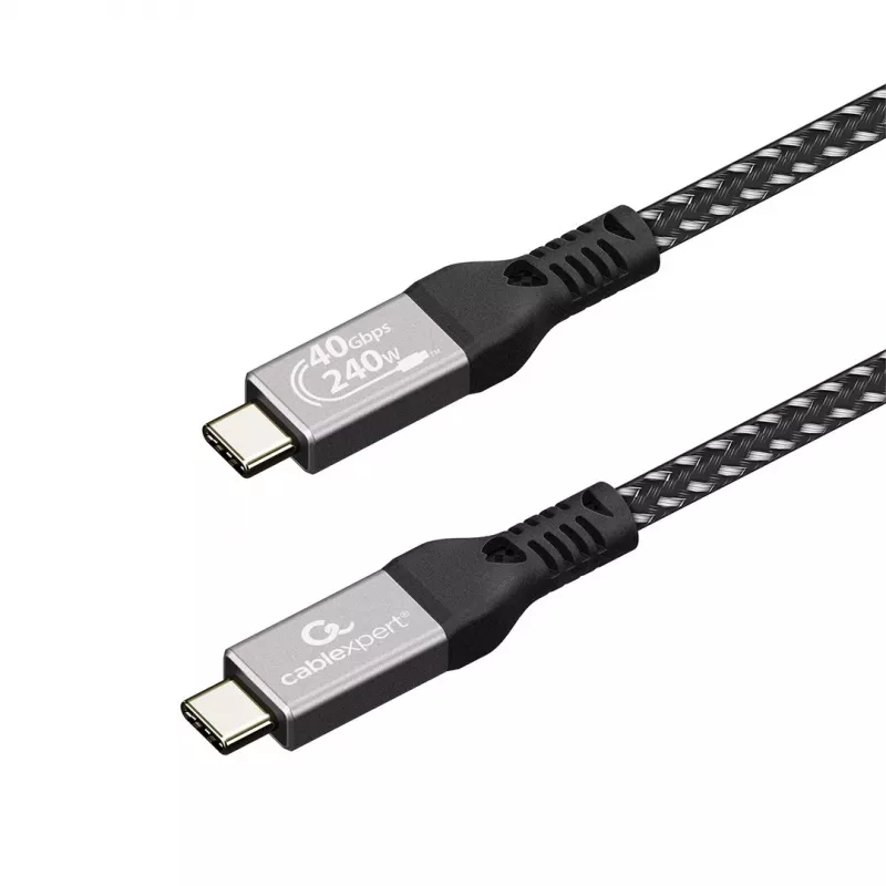 Gembird CCBP-USB4-CMCM240-0.5M Premium USB4 Type-C Charging and Data Cable, 40 Gbps, 240 W, 0.5 m