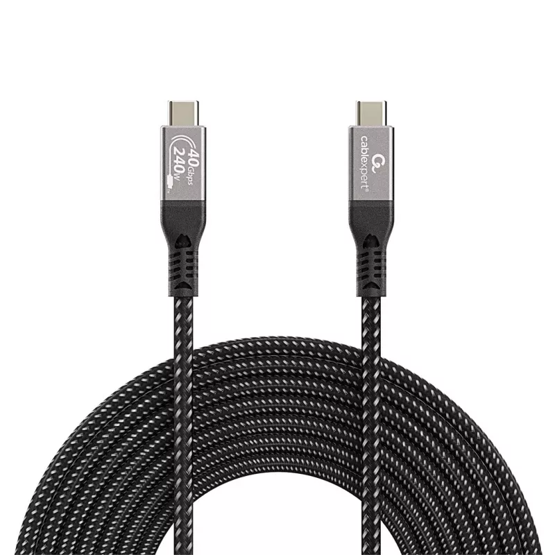Gembird CCBP-USB4-CMCM240-0.5M Premium USB4 Type-C Charging and Data Cable, 40 Gbps, 240 W, 0.5 m