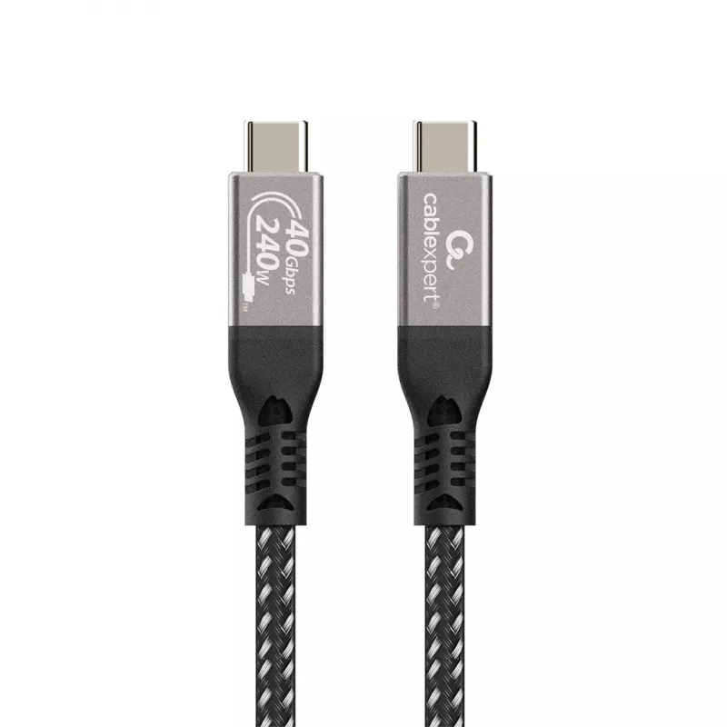 Gembird CCBP-USB4-CMCM240-0.5M Premium USB4 Type-C Charging and Data Cable, 40 Gbps, 240 W, 0.5 m