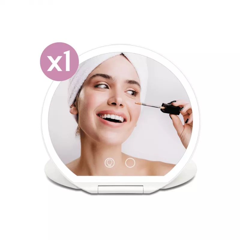 Girmi BE03 Make-up Mirror with LED Lighting, 1x/5x Magnification, Chrome Finish