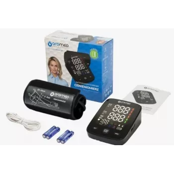 OROMED ORO-N13 COMPACT Upper Arm Blood Pressure Monitor with USB-C, Universal Cuff 22-42 cm, 2x90 Memories, WHO Indicator, Irregular Heartbeat Detection