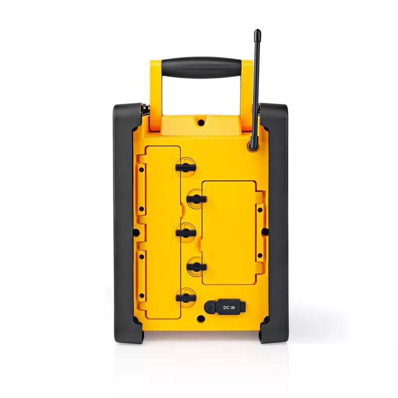 Nedis FM Radio RDFM3100YW - Portable FM Radio with Bluetooth and AUX, IPX5, Yellow