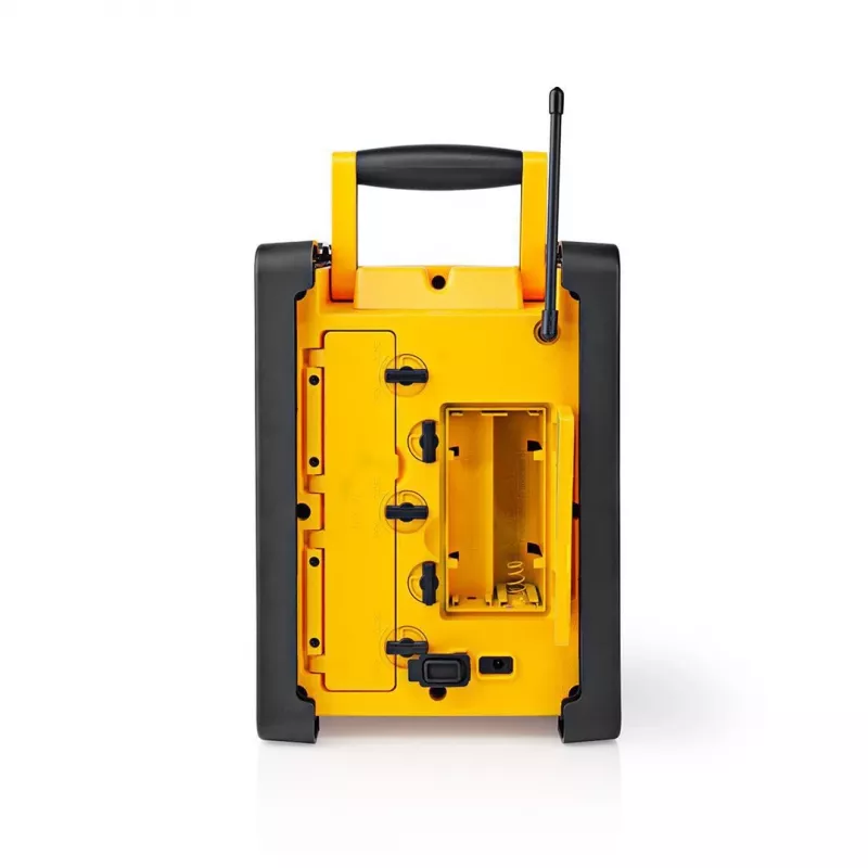 Nedis FM Radio RDFM3100YW - Portable FM Radio with Bluetooth and AUX, IPX5, Yellow