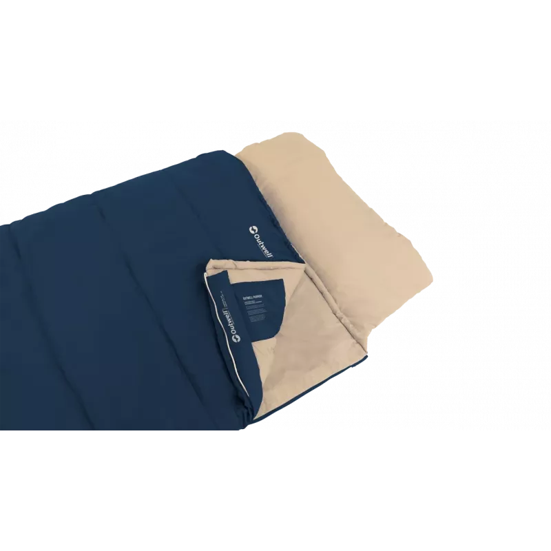 Outwell Contour Lux Deep Blue Sleeping Bag 220x85 cm -19 to 15 °C Right Zipper
