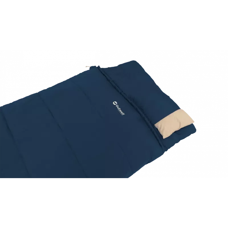 Outwell Contour Lux Deep Blue Sleeping Bag 220x85 cm -19 to 15 °C Right Zipper