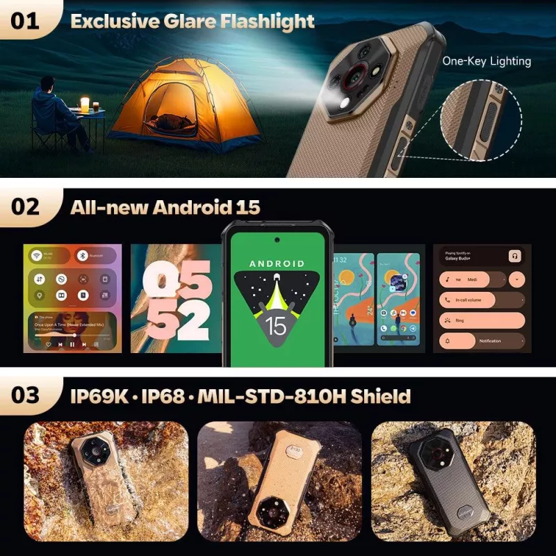 ULEFONE Armor X16 6GB/128GB Sand Dune Rugged Mobile Phone