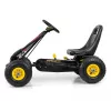 MILLY MALLY Pedal Go-Kart Thor Black, Steel Frame, EVA Foam Wheels, Hand Brake, Forward/Reverse, for Kids 3-8 Years, Max Load 30 kg