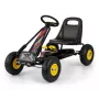 MILLY MALLY Pedal Go-Kart Thor Black, Steel Frame, EVA Foam Wheels, Hand Brake, Forward/Reverse, for Kids 3-8 Years, Max Load 30 kg