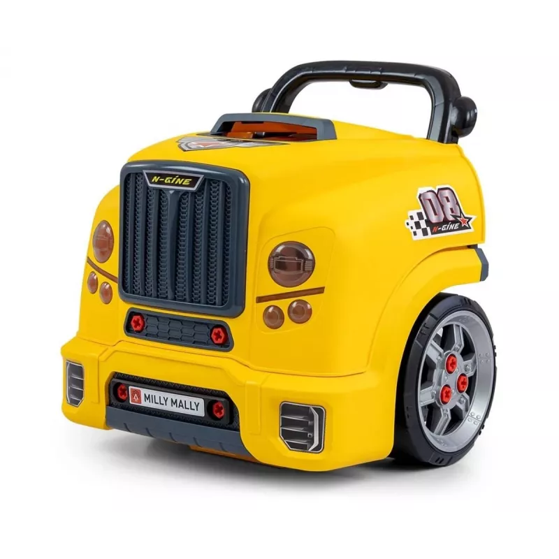 MILLY MALLY Mechanic Workshop Set with Disassembled Engine N-Gine Yellow