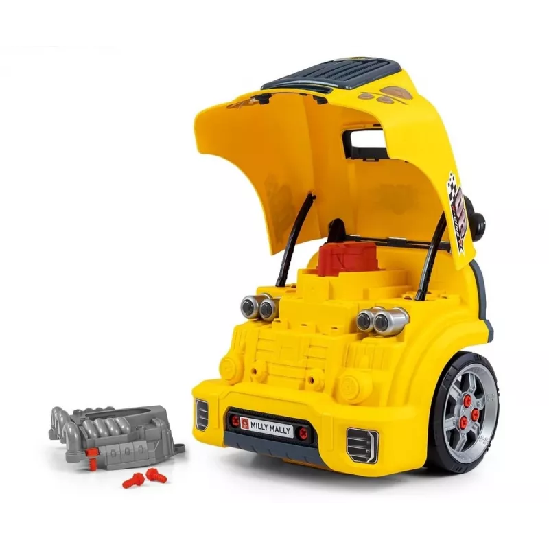 MILLY MALLY Mechanic Workshop Set with Disassembled Engine N-Gine Yellow