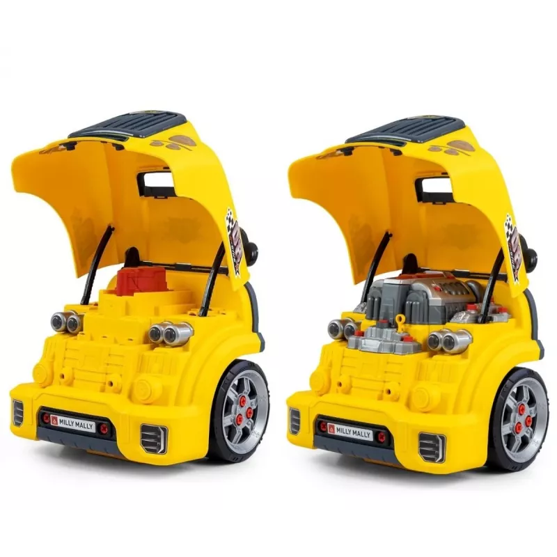 MILLY MALLY Mechanic Workshop Set with Disassembled Engine N-Gine Yellow