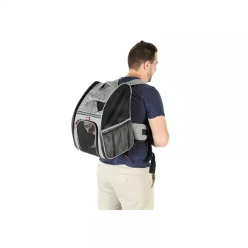 ZOLUX Nomad Pet Carrier Backpack for Dogs and Cats, 32x25x42 cm, Grey/Black