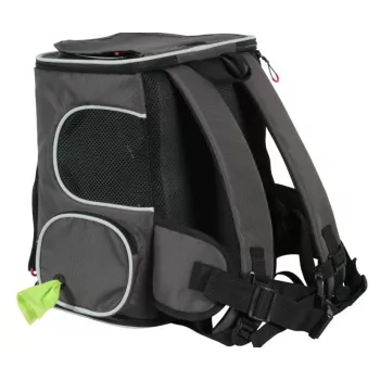ZOLUX Nomad Pet Carrier Backpack for Dogs and Cats with Laptop Pocket - 33x29x40 cm, Anthracite Grey