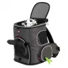 ZOLUX Nomad Pet Carrier Backpack for Dogs and Cats with Laptop Pocket - 33x29x40 cm, Anthracite Grey