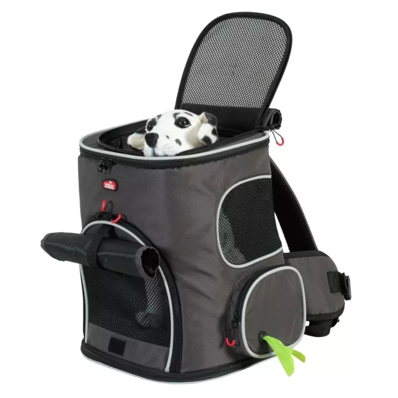 ZOLUX Nomad Pet Carrier Backpack for Dogs and Cats with Laptop Pocket - 33x29x40 cm, Anthracite Grey