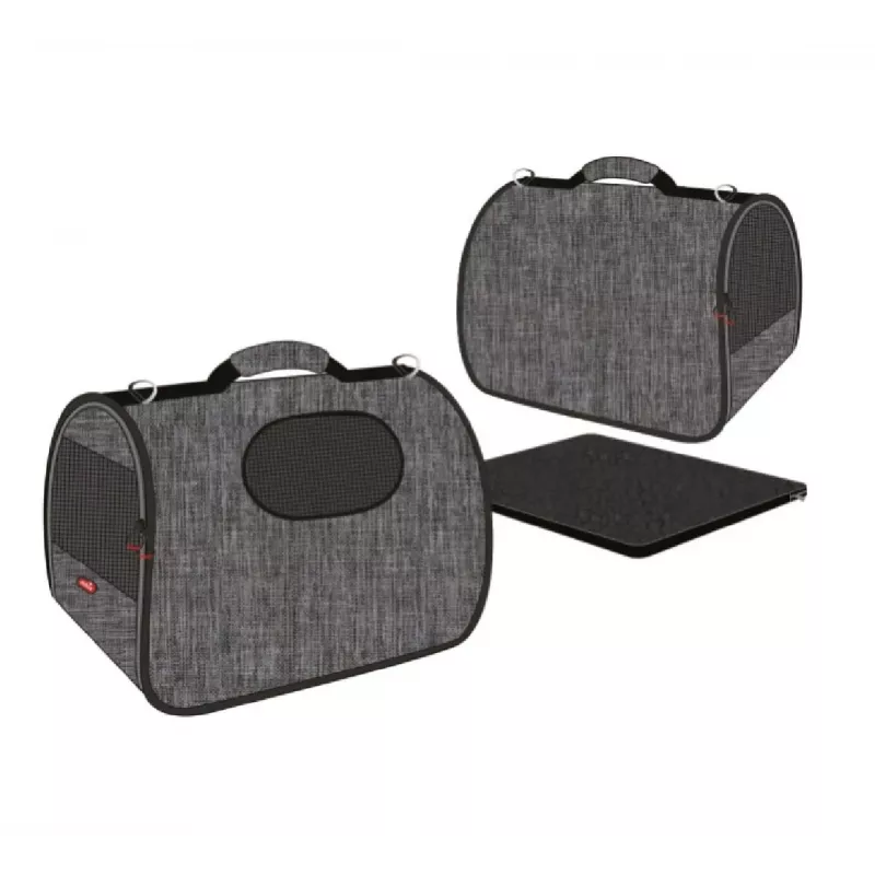 ZOLUX NOMAD M Pet Carrier Bag for Dogs and Cats, Grey, 43.5x25x28.5 cm
