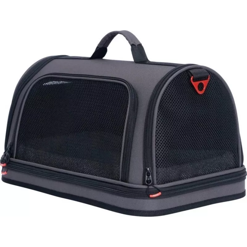 ZOLUX Nomad L Reinforced Pet Carrier Bag for Dogs and Cats, Black, 50x32x29 cm