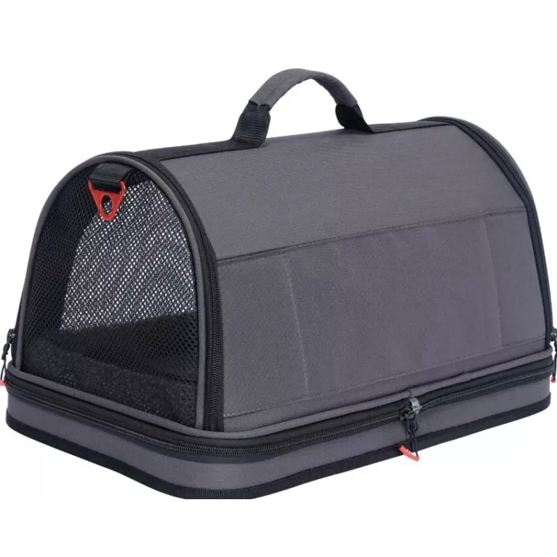 ZOLUX Nomad L Reinforced Pet Carrier Bag for Dogs and Cats, Black, 50x32x29 cm
