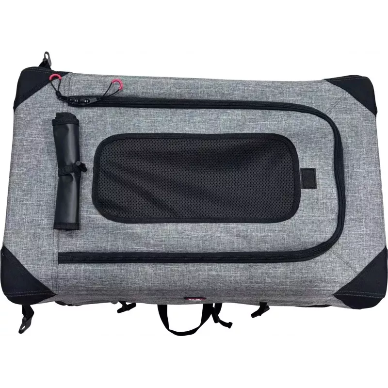 ZOLUX NOMAD M Foldable Fabric Travel Pet Carrier 70x52x52 cm Grey/Black