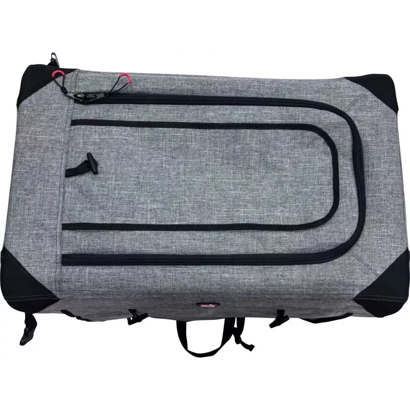 ZOLUX NOMAD L Foldable Fabric Pet Carrier, Large, Grey & Black, 91.4x63.5x63.5 cm