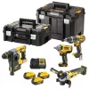 DEWALT DCK428P3T 18V XR 4-Piece Cordless Combo Kit with 3x 5.0Ah Batteries, Charger, and TSTAK Case