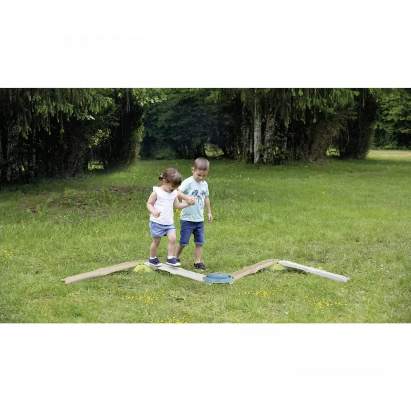 Smoby Life Balance Beam Set for Children - 10-Piece Modular Balancing Course with Stepping Stones, Indoor/Outdoor, Ages 2+