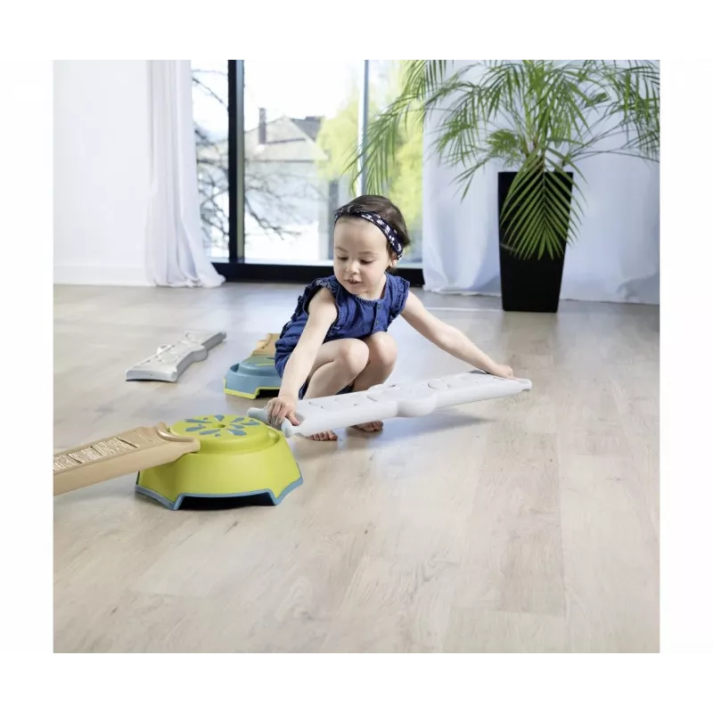 Smoby Life Balance Beam Set for Children - 10-Piece Modular Balancing Course with Stepping Stones, Indoor/Outdoor, Ages 2+